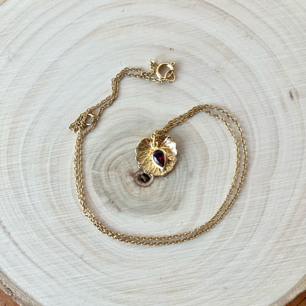 COPY - 14k gold plated, tourmaline necklace - 16” from Anthropologie - Picture 4 of 5